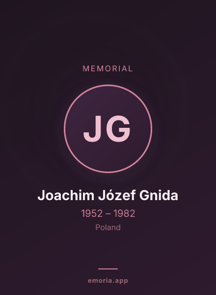 Memorial portrait of Joachim Józef Gnida