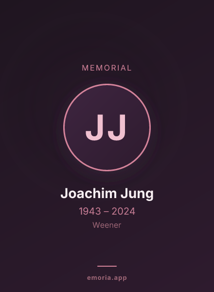 Memorial portrait of Joachim Jung