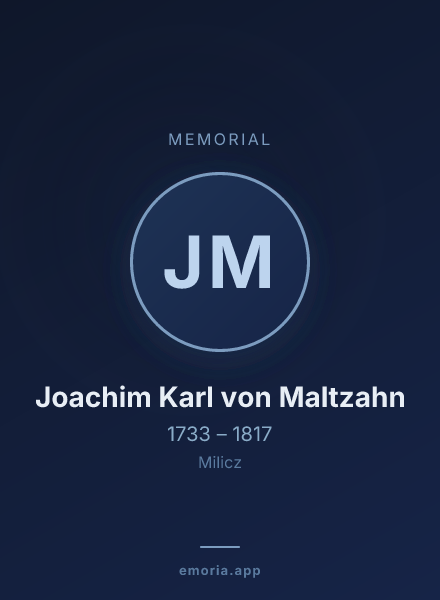 Memorial portrait of Joachim Karl von Maltzahn