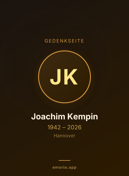 Gedenkportrait von Joachim Kempin