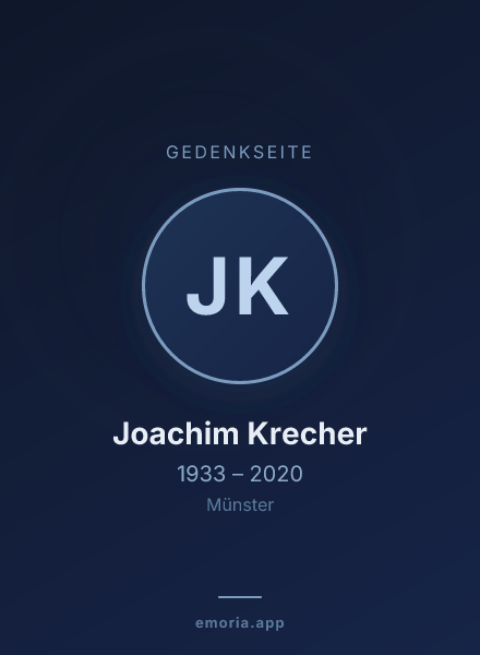 Gedenkportrait von Joachim Krecher