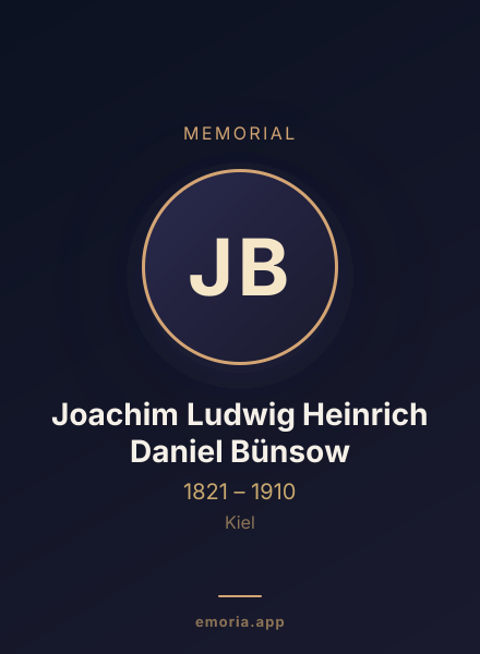 Memorial portrait of Joachim Ludwig Heinrich Daniel Bünsow