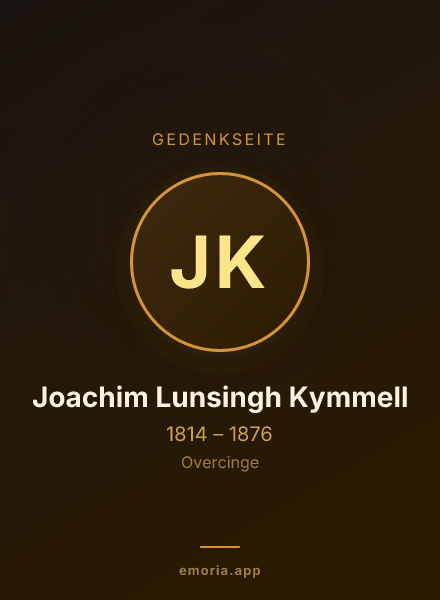 Gedenkportrait von Joachim Lunsingh Kymmell