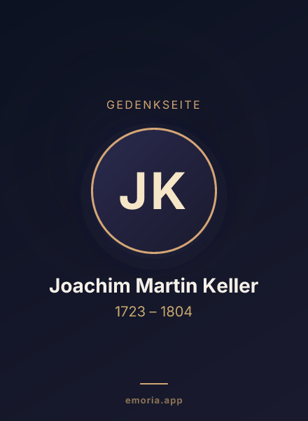 Gedenkportrait von Joachim Martin Keller