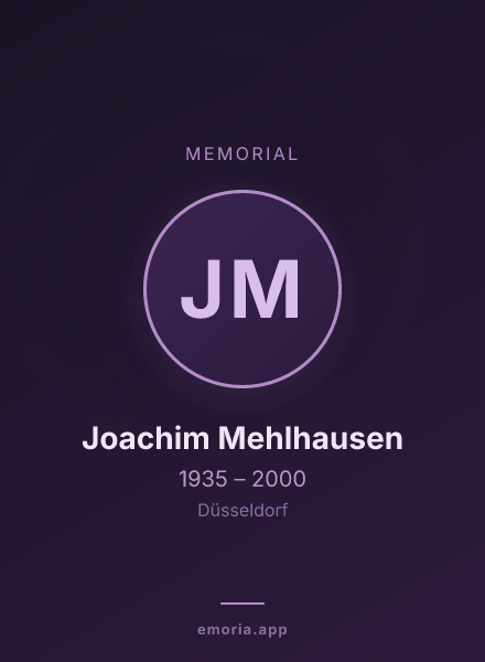Memorial portrait of Joachim Mehlhausen