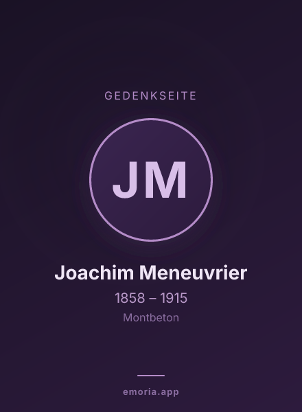 Gedenkportrait von Joachim Meneuvrier