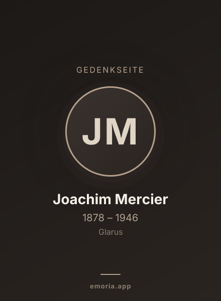 Gedenkportrait von Joachim Mercier