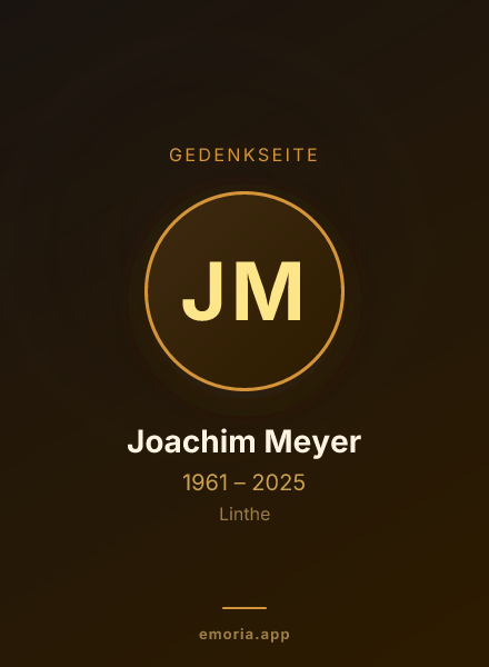 Gedenkportrait von Joachim Meyer
