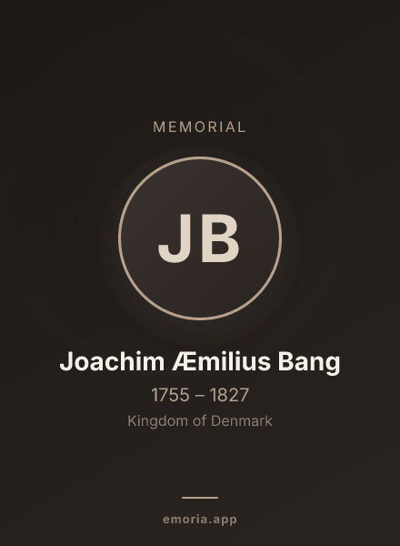 Memorial portrait of Joachim Æmilius Bang