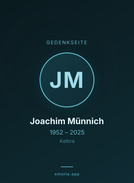 Gedenkportrait von Joachim Münnich