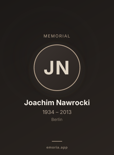 Memorial portrait of Joachim Nawrocki