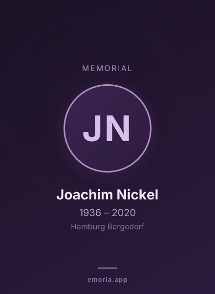 Memorial portrait of Joachim Nickel