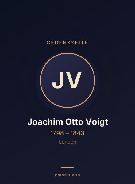 Gedenkportrait von Joachim Otto Voigt