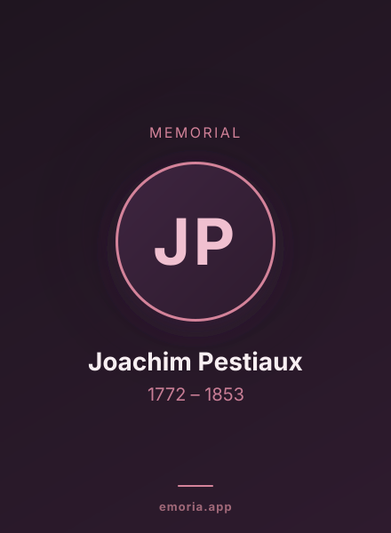 Memorial portrait of Joachim Pestiaux