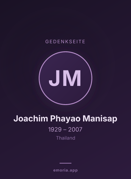 Gedenkportrait von Joachim Phayao Manisap