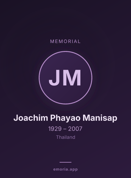 Memorial portrait of Joachim Phayao Manisap