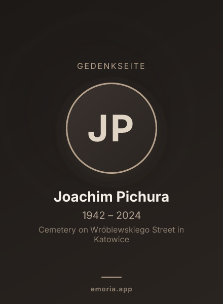 Gedenkportrait von Joachim Pichura
