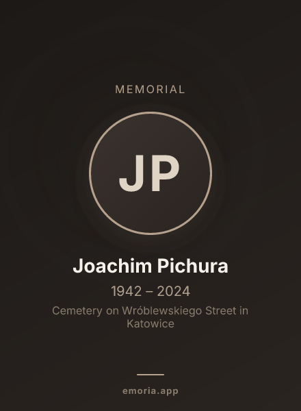 Memorial portrait of Joachim Pichura