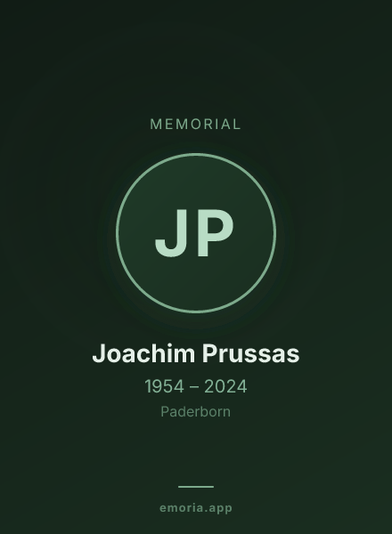 Memorial portrait of Joachim Prussas