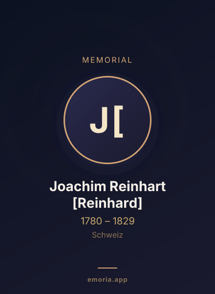 Memorial portrait of Joachim Reinhart [Reinhard]