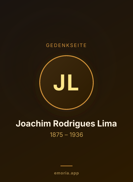 Gedenkportrait von Joachim Rodrigues Lima