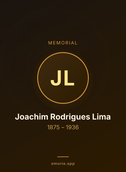 Memorial portrait of Joachim Rodrigues Lima