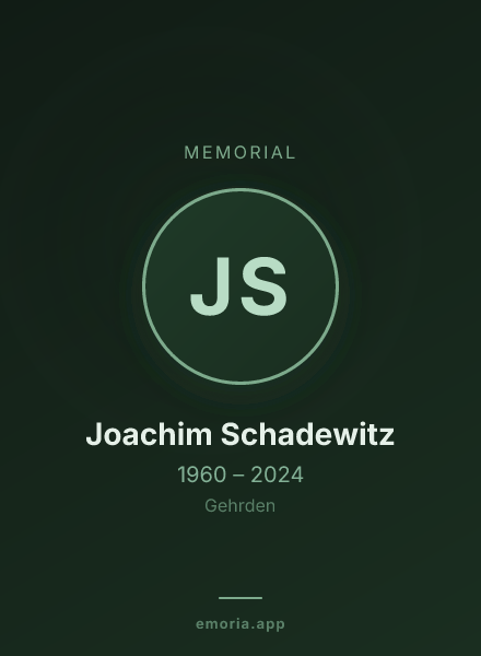 Memorial portrait of Joachim Schadewitz