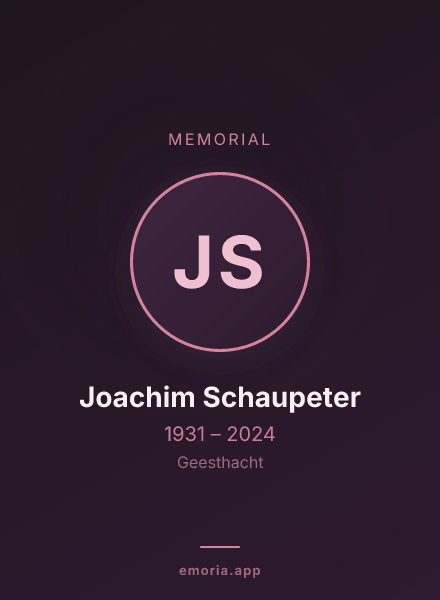 Memorial portrait of Joachim Schaupeter