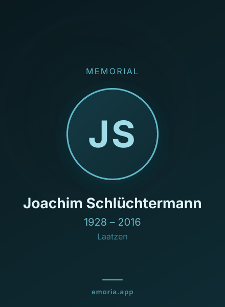 Memorial portrait of Joachim Schlüchtermann