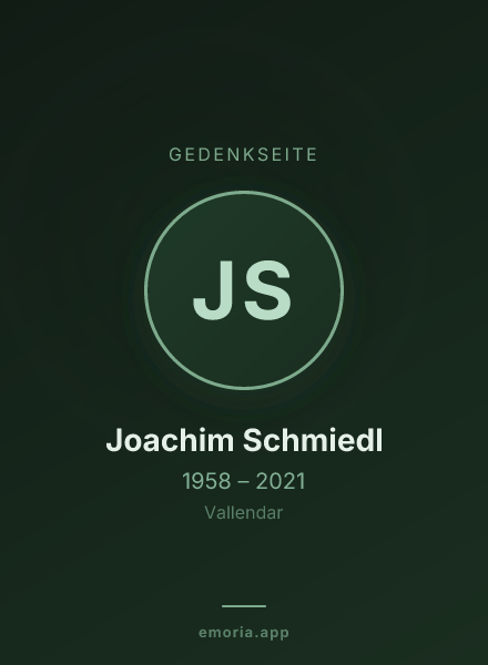 Gedenkportrait von Joachim Schmiedl