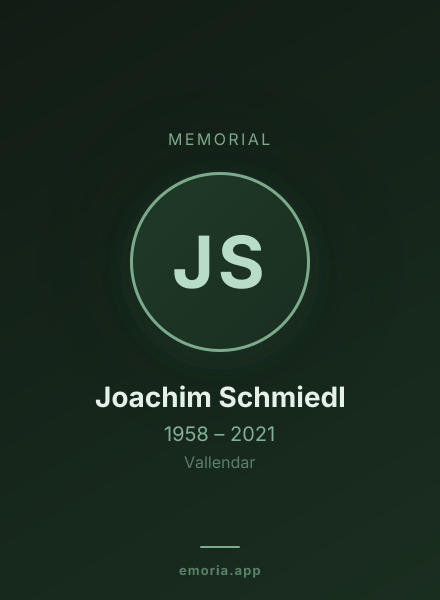 Memorial portrait of Joachim Schmiedl
