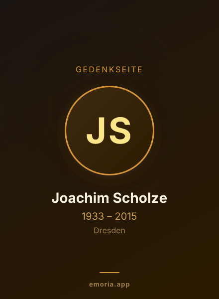 Gedenkportrait von Joachim Scholze