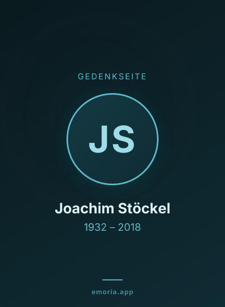 Gedenkportrait von Joachim Stöckel