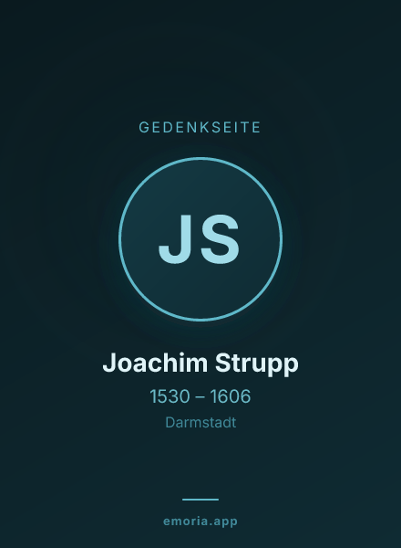 Gedenkportrait von Joachim Strupp
