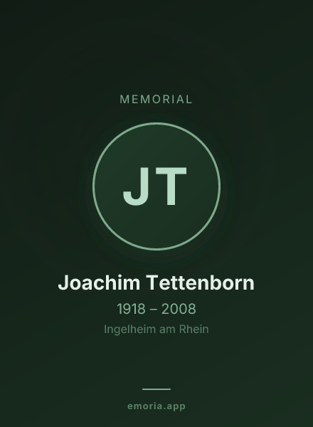 Memorial portrait of Joachim Tettenborn