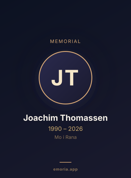 Memorial portrait of Joachim Thomassen