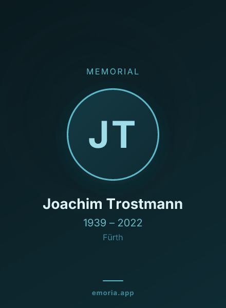 Memorial portrait of Joachim Trostmann