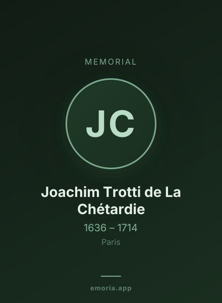 Memorial portrait of Joachim Trotti de La Chétardie