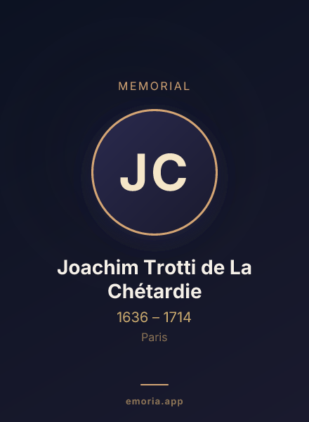 Memorial portrait of Joachim Trotti de La Chétardie