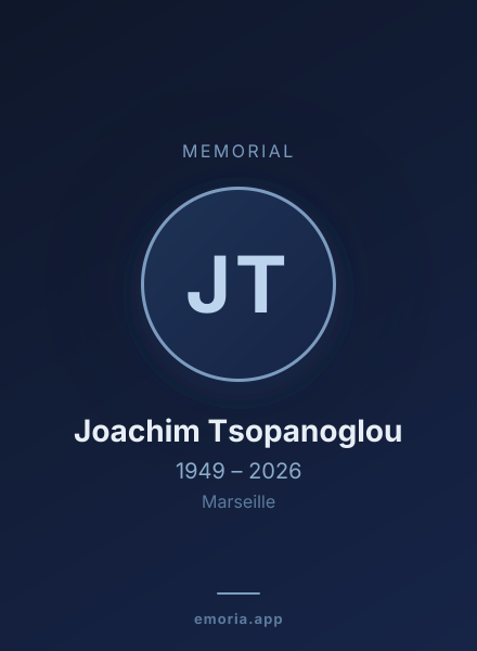 Memorial portrait of Joachim Tsopanoglou