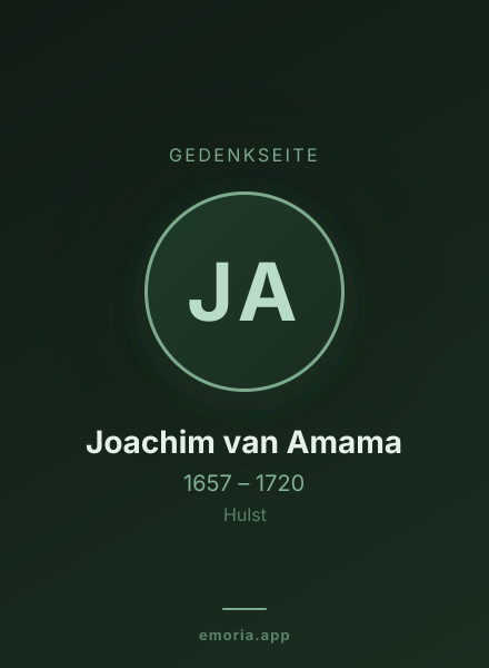 Gedenkportrait von Joachim van Amama