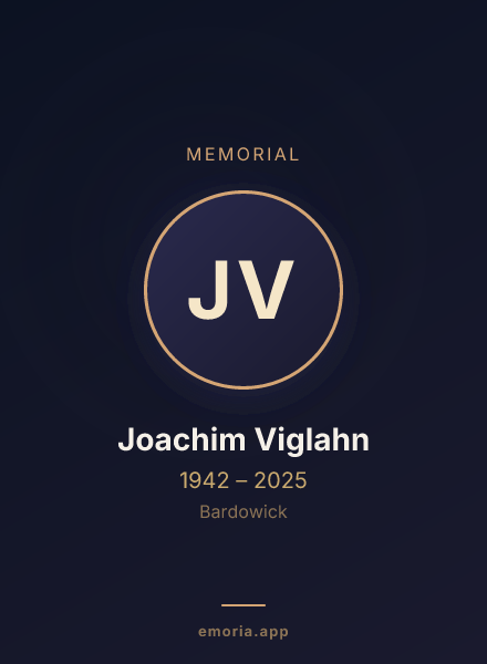 Memorial portrait of Joachim Viglahn