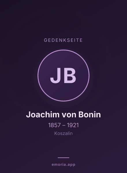 Gedenkportrait von Joachim von Bonin