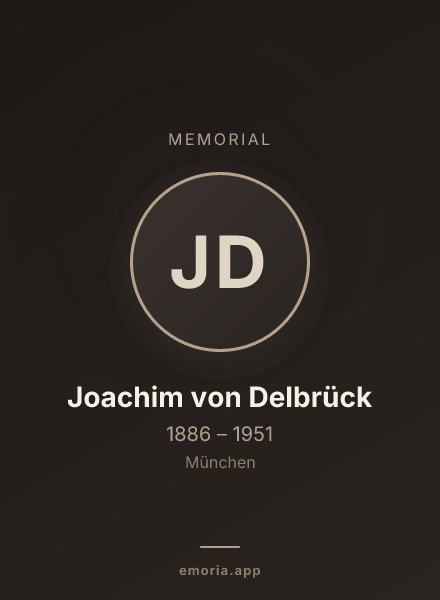 Memorial portrait of Joachim von Delbrück