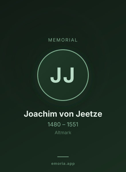 Memorial portrait of Joachim von Jeetze