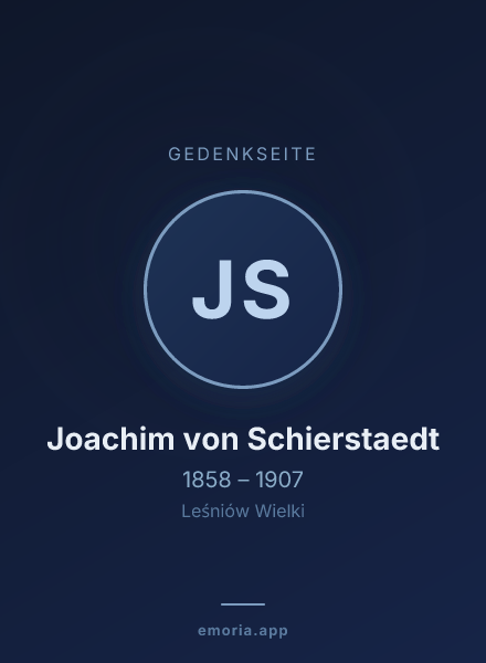 Gedenkportrait von Joachim von Schierstaedt