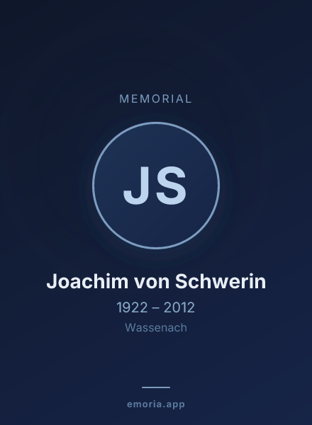 Memorial portrait of Joachim von Schwerin