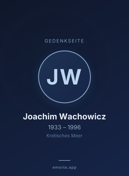 Gedenkportrait von Joachim Wachowicz