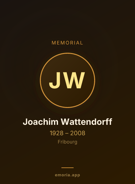 Memorial portrait of Joachim Wattendorff