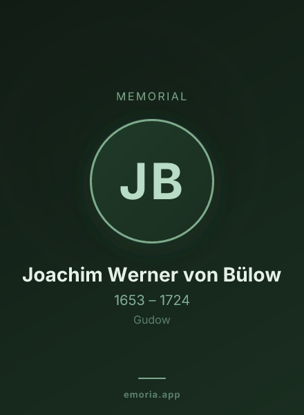 Memorial portrait of Joachim Werner von Bülow